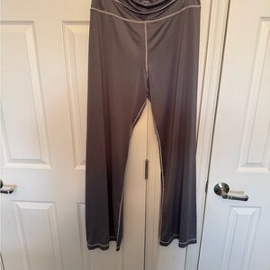 Women's Gray/Pink Wide-Leg Yoga Pants
